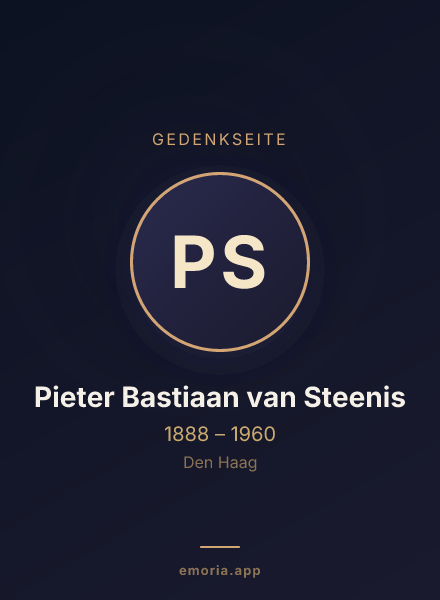 Gedenkportrait von Pieter Bastiaan van Steenis