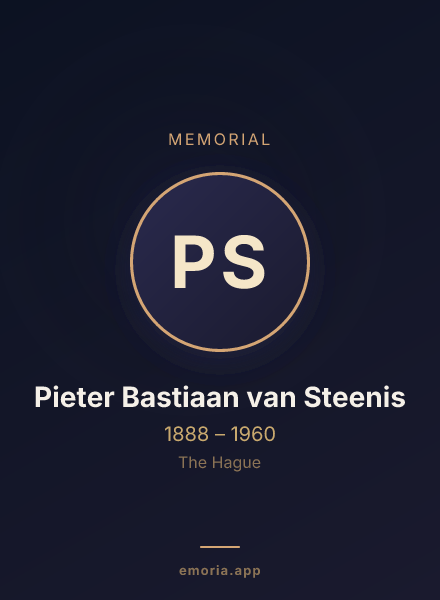 Memorial portrait of Pieter Bastiaan van Steenis