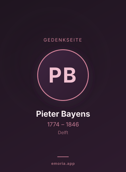 Gedenkportrait von Pieter Bayens