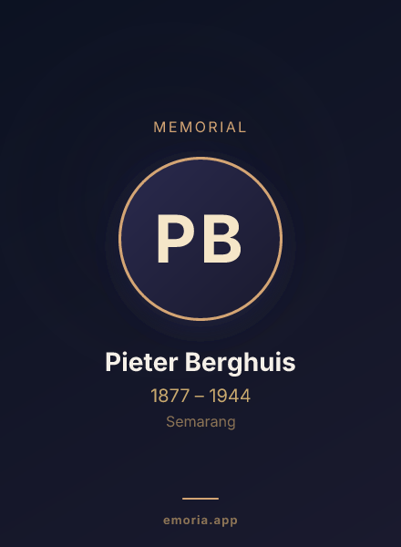 Memorial portrait of Pieter Berghuis