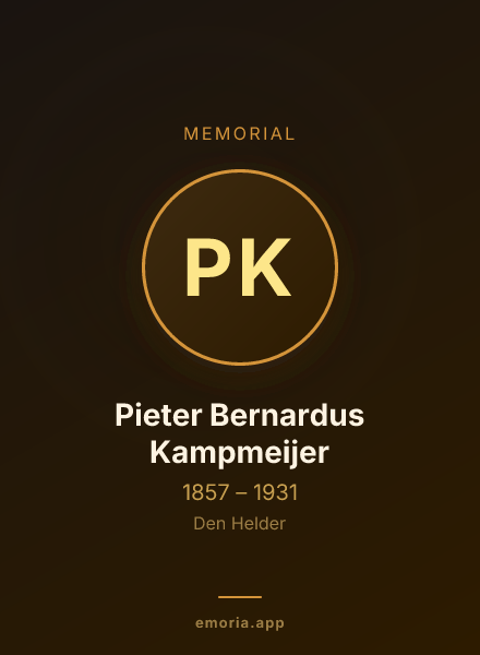 Memorial portrait of Pieter Bernardus Kampmeijer