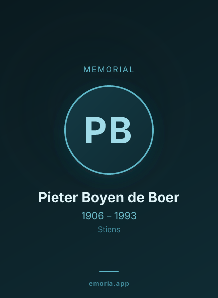 Memorial portrait of Pieter Boyen de Boer