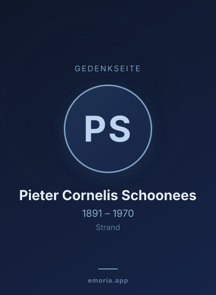 Gedenkportrait von Pieter Cornelis Schoonees