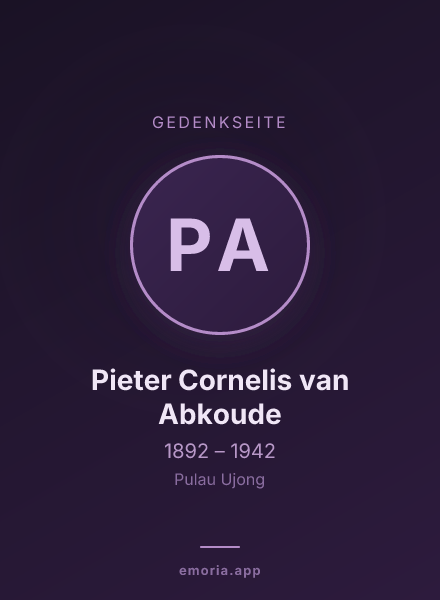 Gedenkportrait von Pieter Cornelis van Abkoude