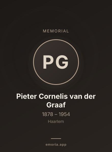 Memorial portrait of Pieter Cornelis van der Graaf
