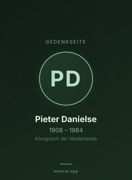 Gedenkportrait von Pieter Danielse