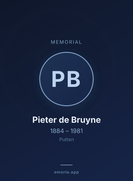 Memorial portrait of Pieter de Bruyne