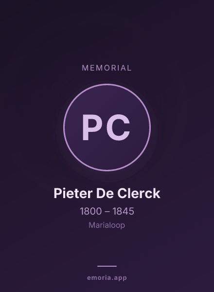 Memorial portrait of Pieter De Clerck