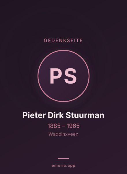 Gedenkportrait von Pieter Dirk Stuurman