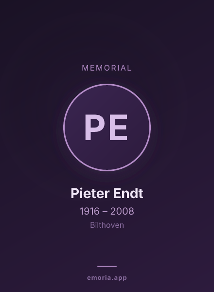 Memorial portrait of Pieter Endt