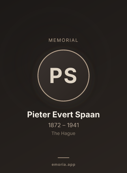 Memorial portrait of Pieter Evert Spaan