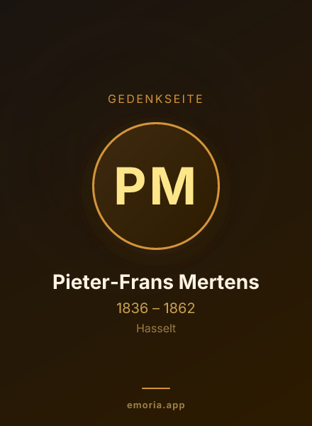 Gedenkportrait von Pieter-Frans Mertens