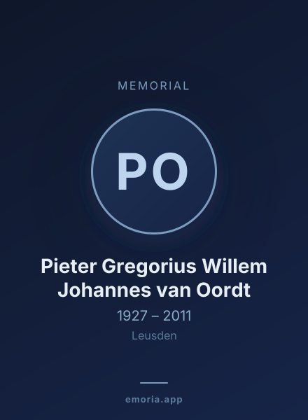 Memorial portrait of Pieter Gregorius Willem Johannes van Oordt