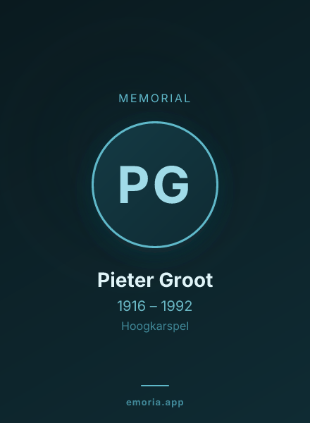 Memorial portrait of Pieter Groot