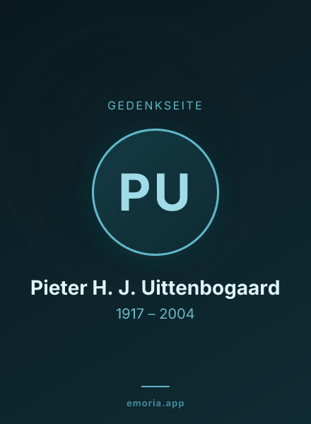 Gedenkportrait von Pieter H. J. Uittenbogaard