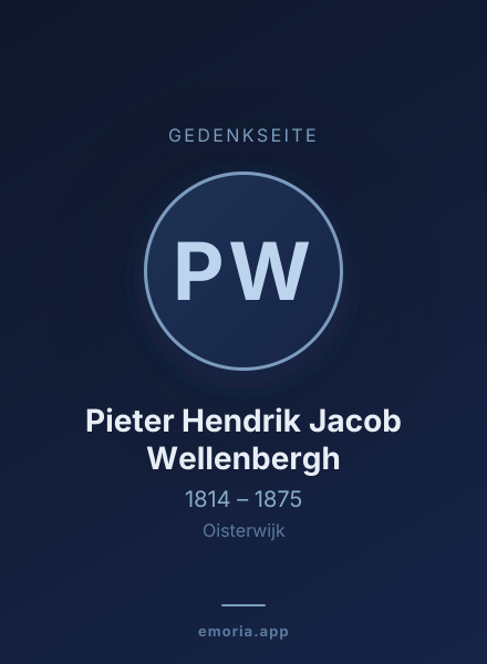 Gedenkportrait von Pieter Hendrik Jacob Wellenbergh
