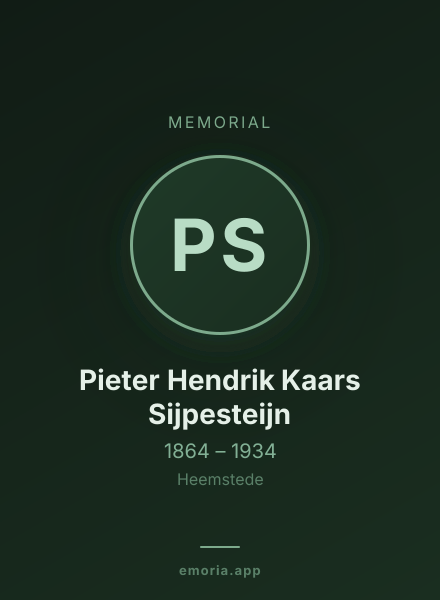 Memorial portrait of Pieter Hendrik Kaars Sijpesteijn