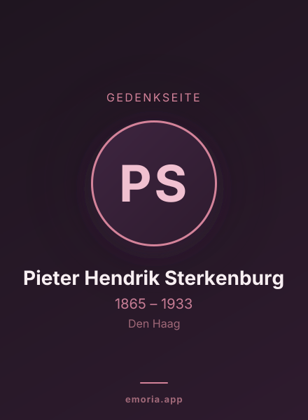 Gedenkportrait von Pieter Hendrik Sterkenburg