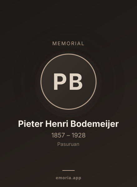 Memorial portrait of Pieter Henri Bodemeijer