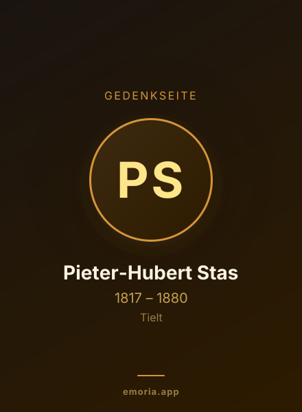 Gedenkportrait von Pieter-Hubert Stas
