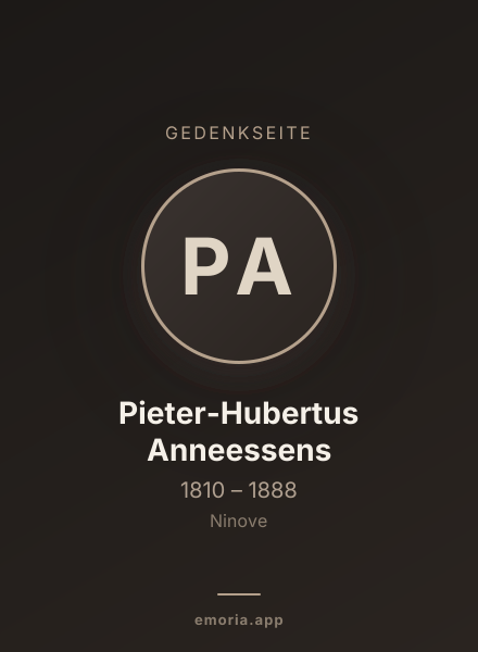 Gedenkportrait von Pieter-Hubertus Anneessens