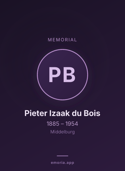 Memorial portrait of Pieter Izaak du Bois