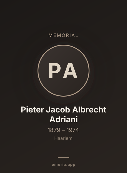 Memorial portrait of Pieter Jacob Albrecht Adriani