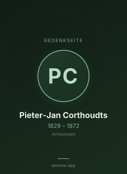 Gedenkportrait von Pieter-Jan Corthoudts