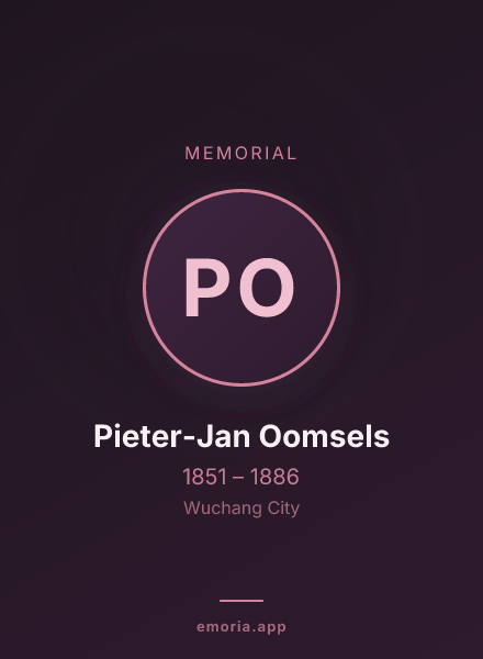 Memorial portrait of Pieter-Jan Oomsels