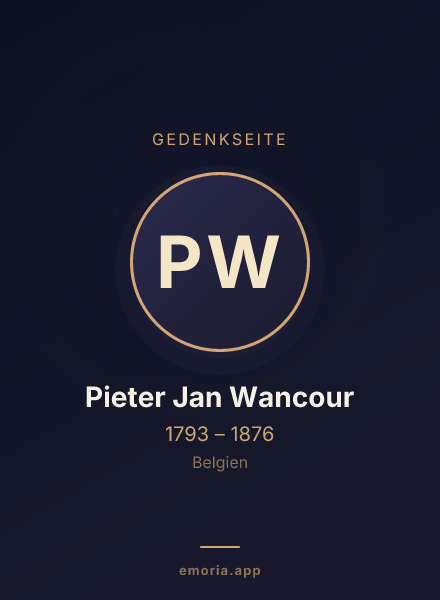Gedenkportrait von Pieter Jan Wancour
