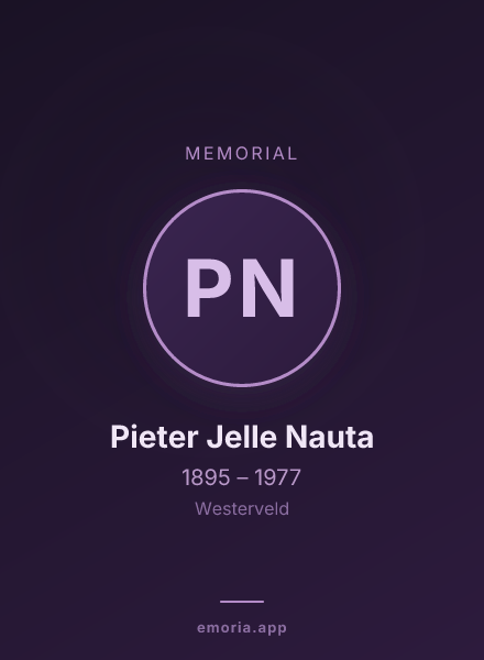 Memorial portrait of Pieter Jelle Nauta
