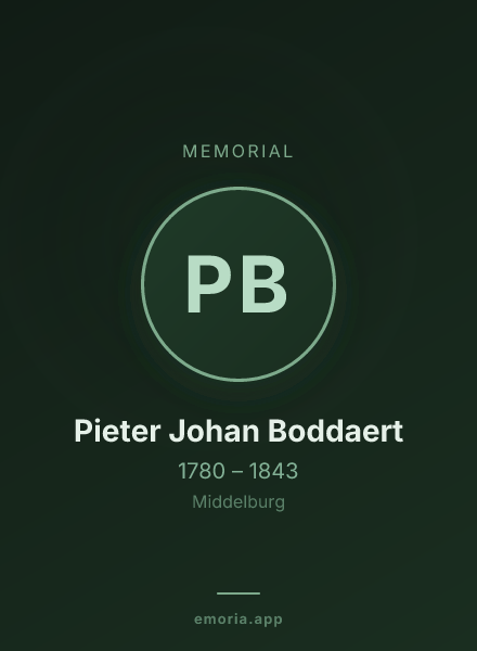 Memorial portrait of Pieter Johan Boddaert