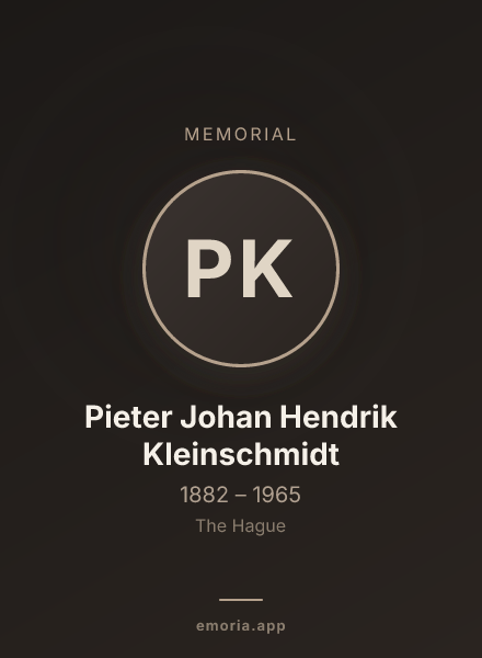 Memorial portrait of Pieter Johan Hendrik Kleinschmidt