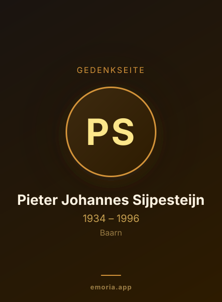 Gedenkportrait von Pieter Johannes Sijpesteijn