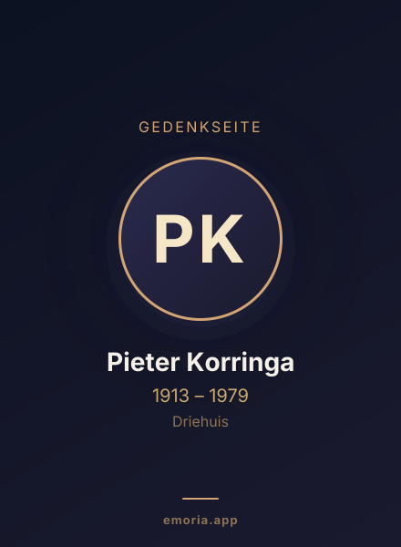 Gedenkportrait von Pieter Korringa