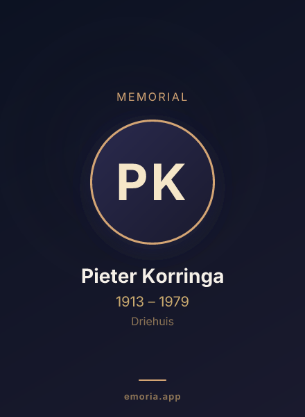 Memorial portrait of Pieter Korringa