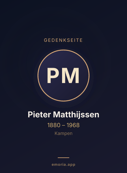 Gedenkportrait von Pieter Matthijssen