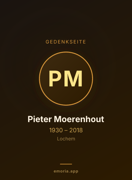 Gedenkportrait von Pieter Moerenhout