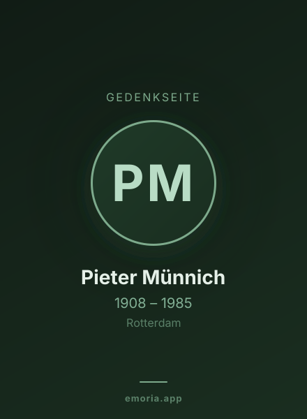 Gedenkportrait von Pieter Münnich