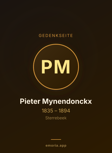 Gedenkportrait von Pieter Mynendonckx