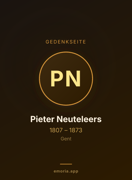 Gedenkportrait von Pieter Neuteleers