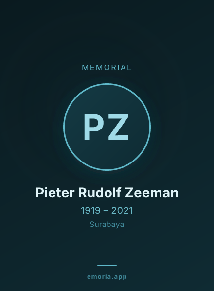 Memorial portrait of Pieter Rudolf Zeeman
