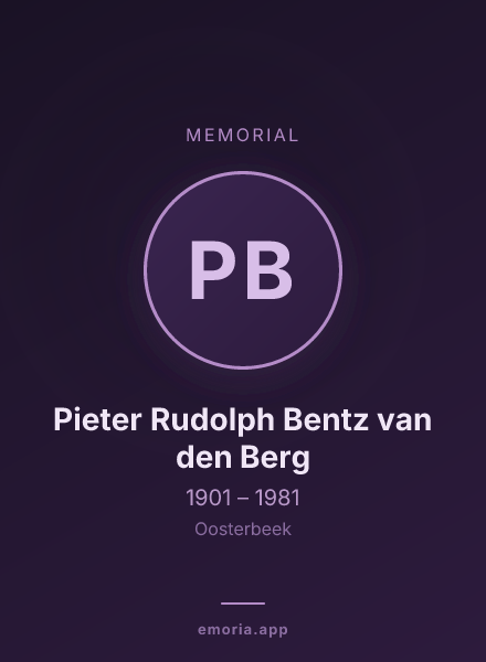 Memorial portrait of Pieter Rudolph Bentz van den Berg