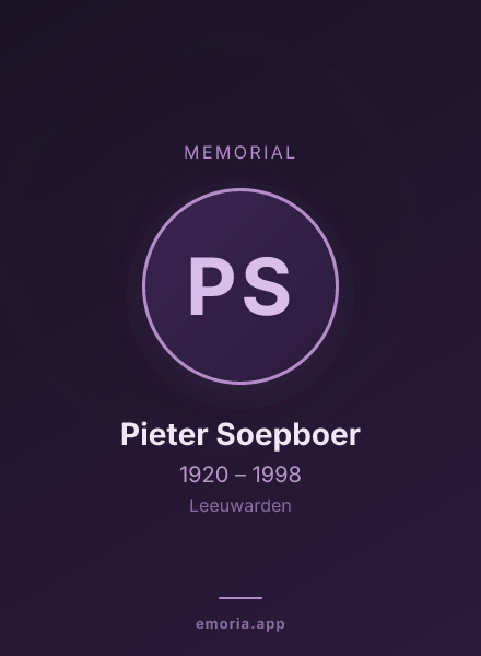 Memorial portrait of Pieter Soepboer