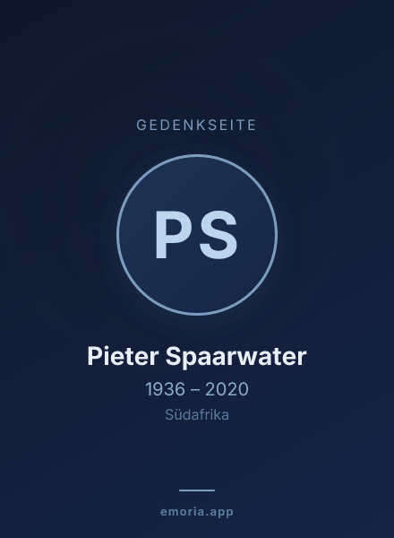 Gedenkportrait von Pieter Spaarwater