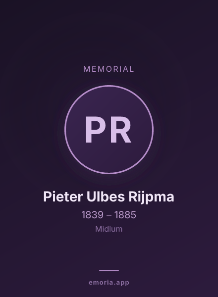 Memorial portrait of Pieter Ulbes Rijpma