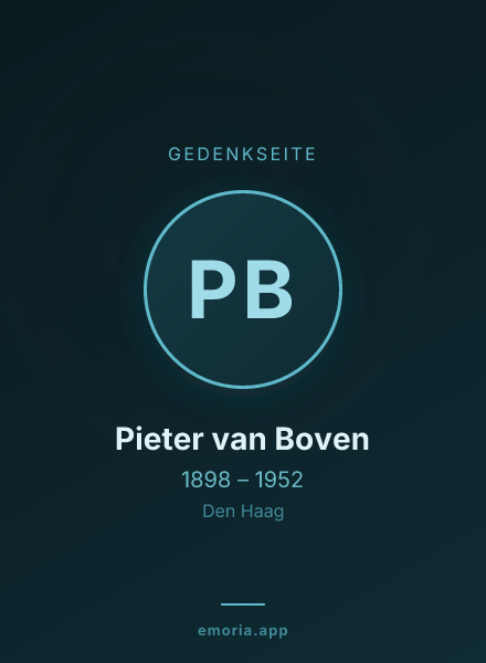 Gedenkportrait von Pieter van Boven