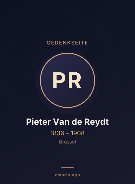 Gedenkportrait von Pieter Van de Reydt