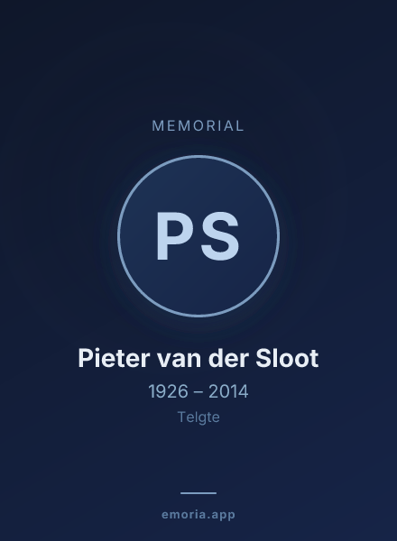 Memorial portrait of Pieter van der Sloot