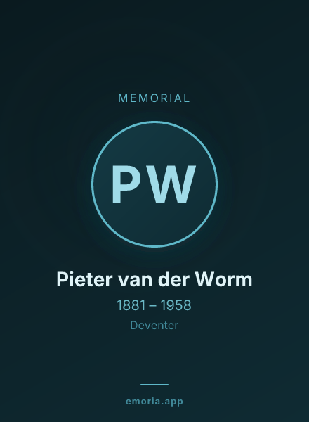 Memorial portrait of Pieter van der Worm